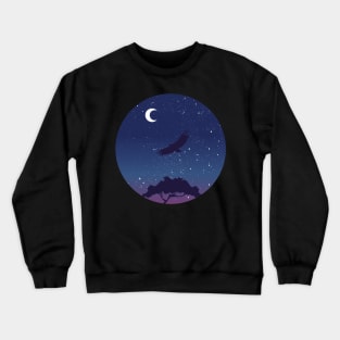 Eagle flying in the night Crewneck Sweatshirt